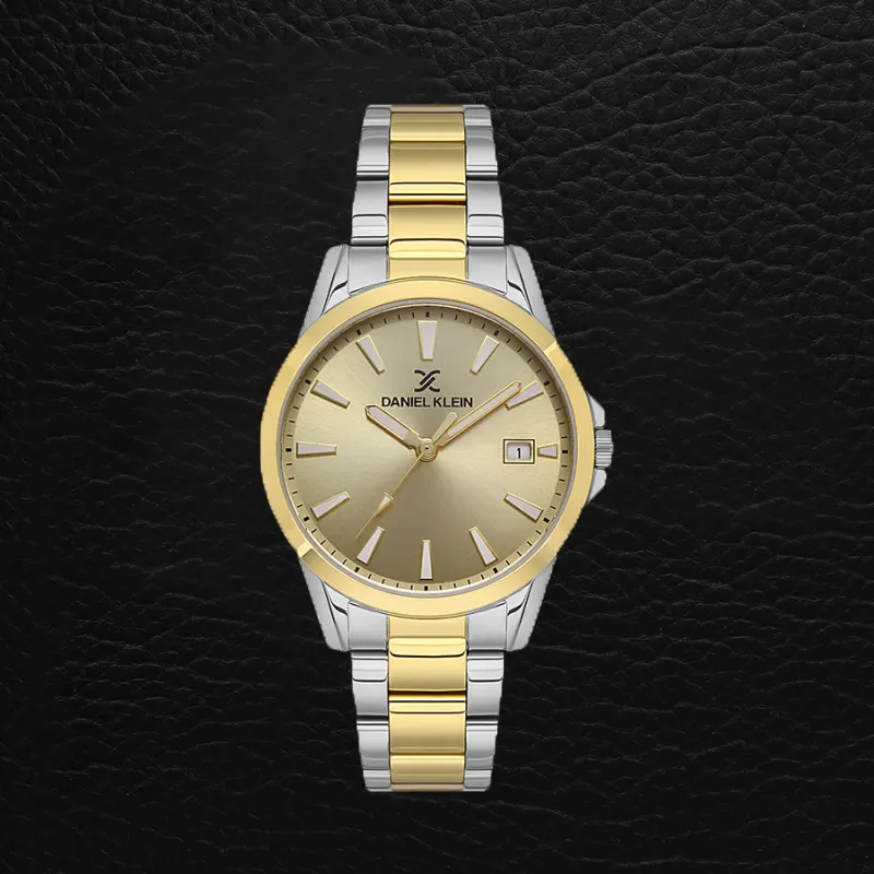 Daniel Klein Champagne Dial Two-tone Ladies Watch- DK.1.13457-3